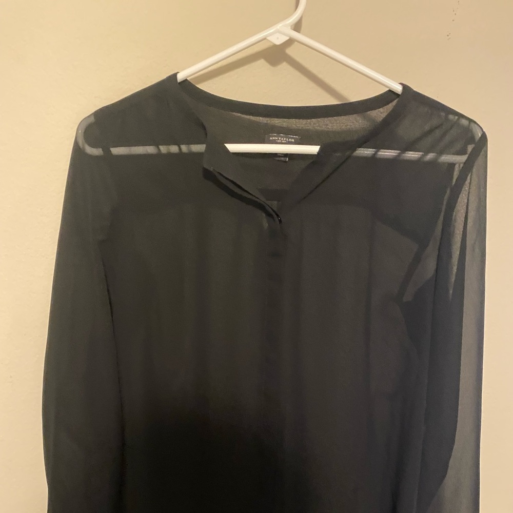 ann taylor sheer blouse